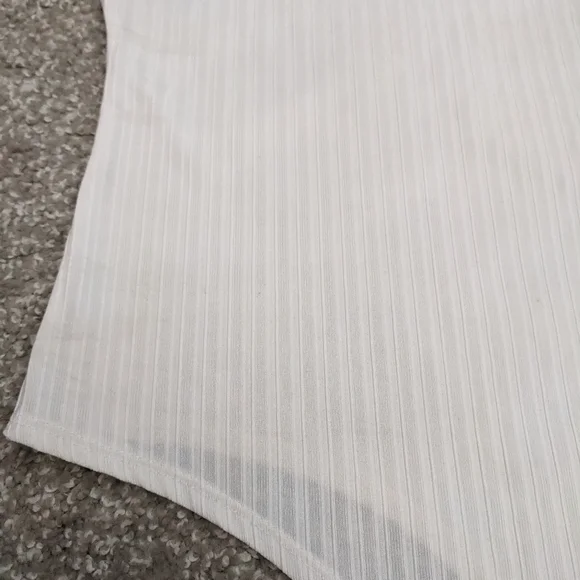 (2/$25) SWS ribbed bodysuit spaghetti strap white - Picture 3 of 12